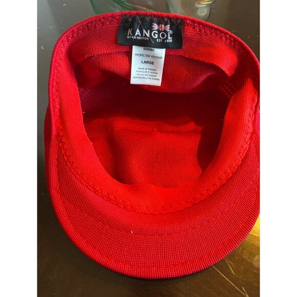 Kangol Tropic 504 Ventair Cap Large Red Lightweight Breathable Knit Stylish Hat - Picture 8 of 15